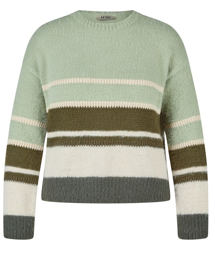 Pullover in mehrfarbig mit Lorbeer gemustert