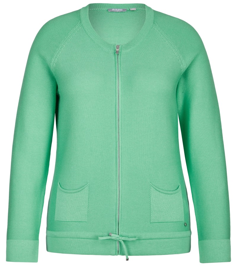Strickjacke mit R-V in mintgrün