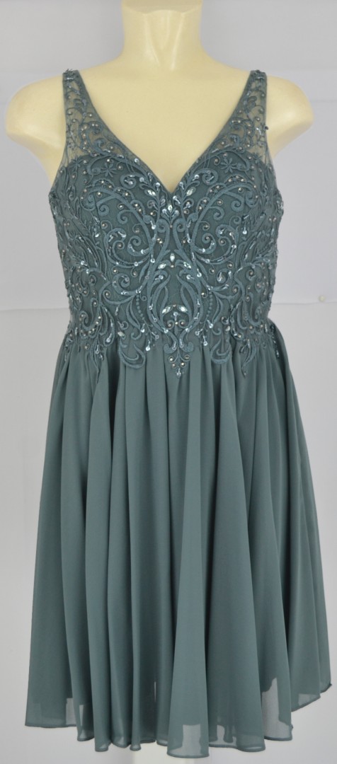 Cocktailkleid in green granite