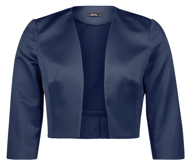 Bolero-Jacke aus Stretch Satin in night sky