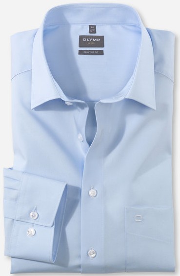 Comfort Fit Business Hemd in hellblau