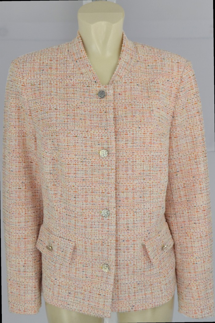 Blazer Jacke in koralle-creme