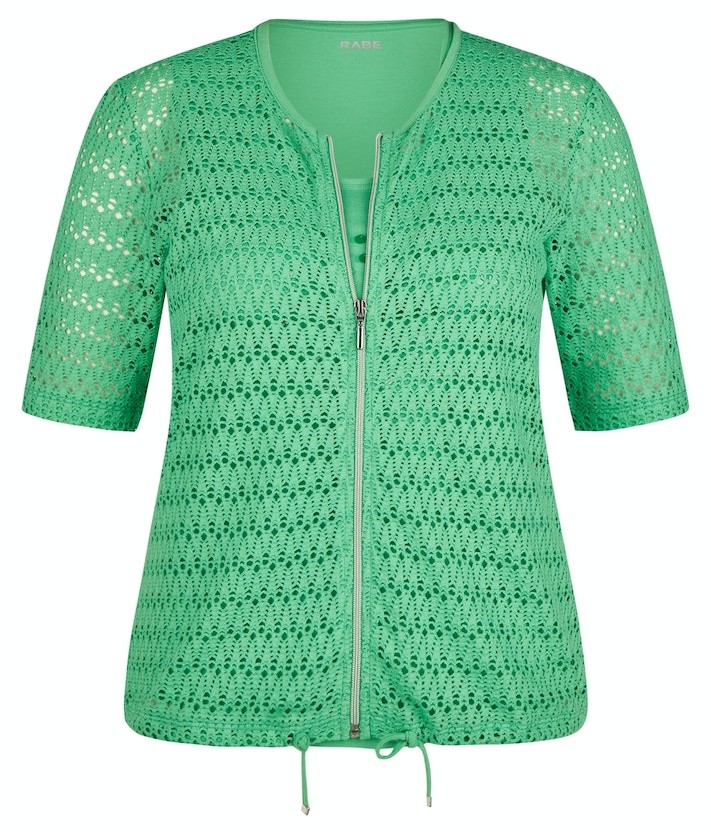 1/2 Arm Twin-Set in turmalin