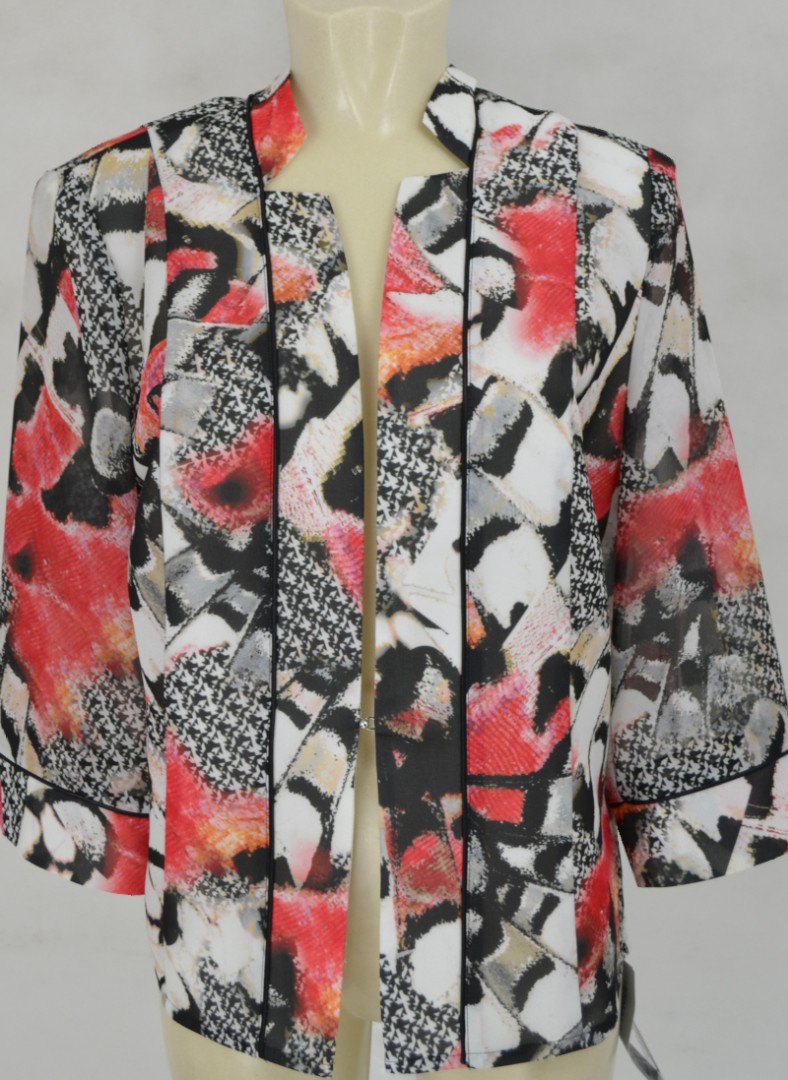 Jacke festlich in mehrfarbig gemustert