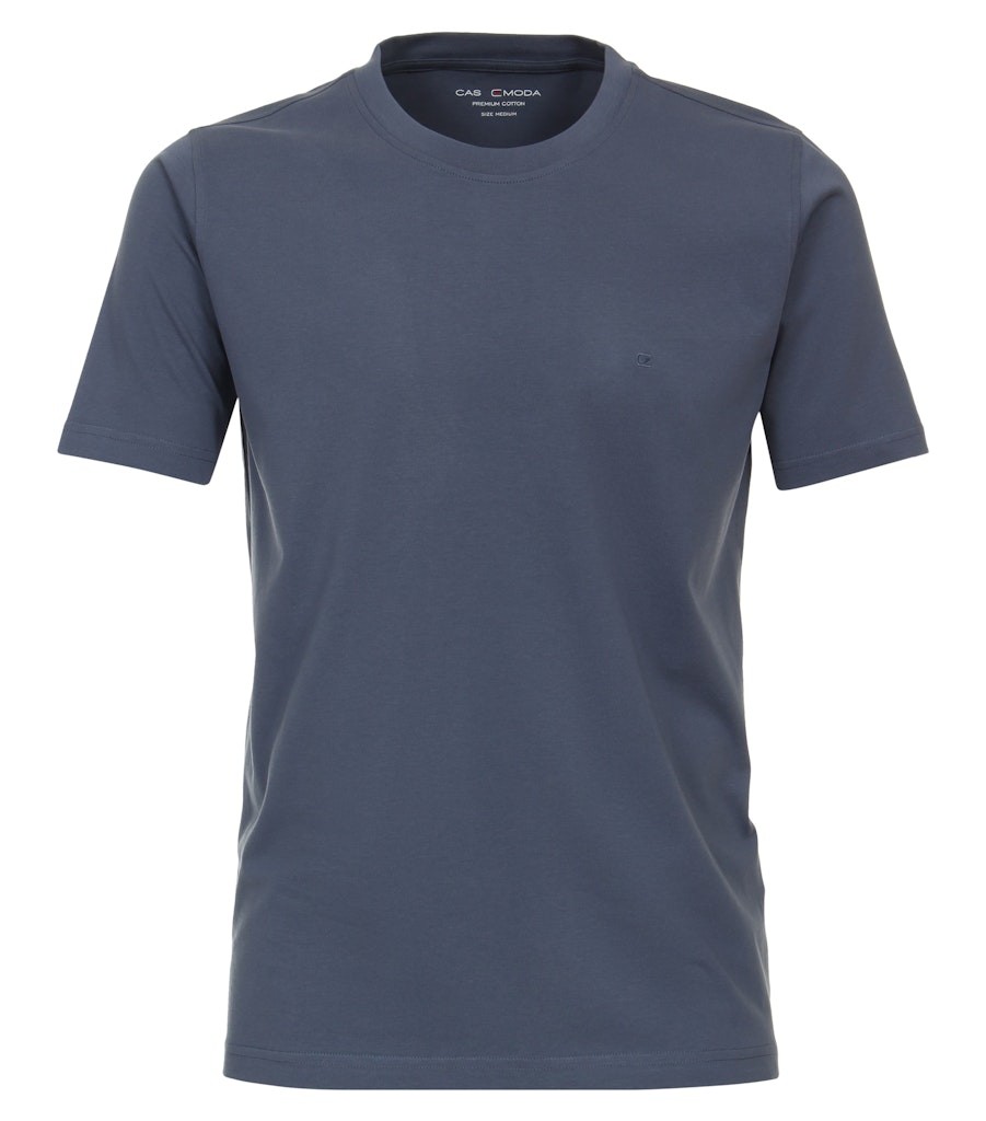 1/2 Arm T-Shirt in uni mittel blau