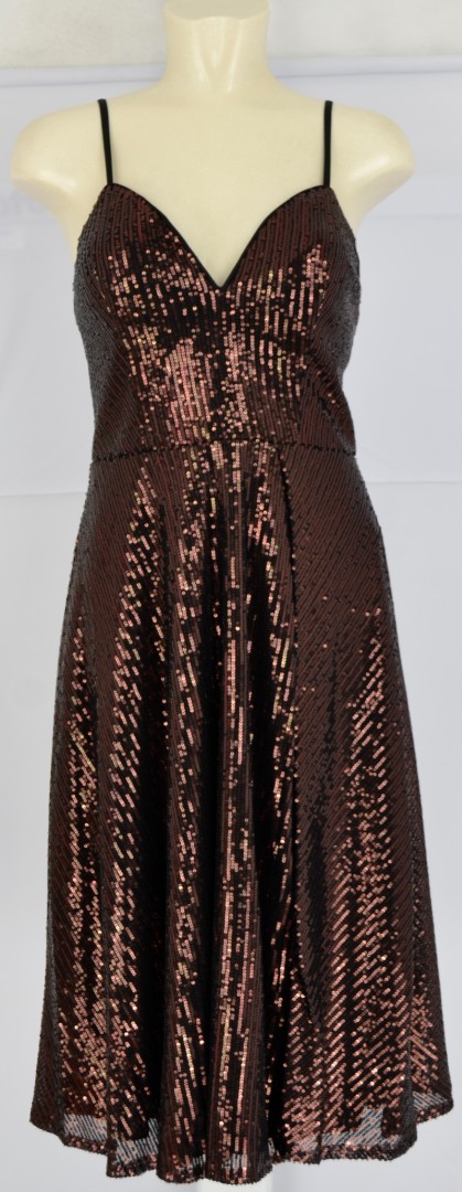 Cocktailkleid in black-brown