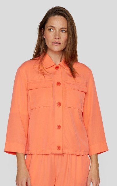 Leichte Blazer-Jacke in mandarin