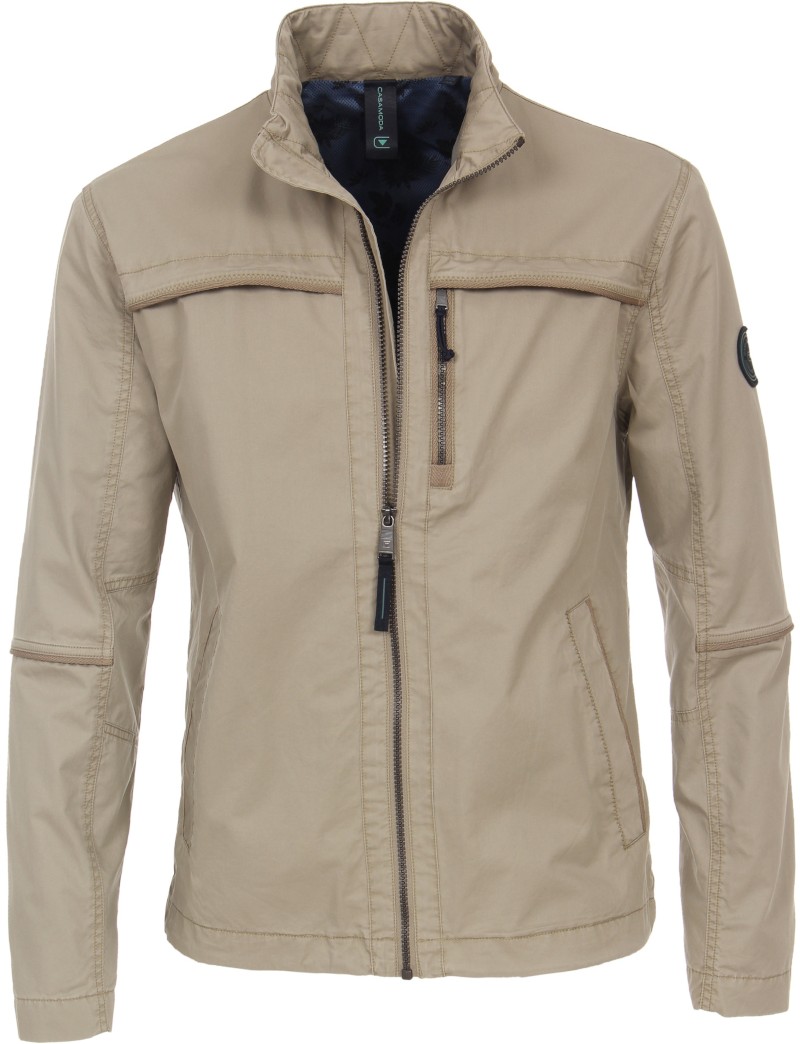 Leichte Baumwoll Outdoor Jacke in beige-khaki