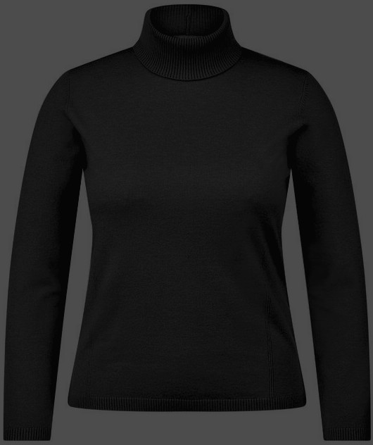 Rollkragen Pullover in schwarz
