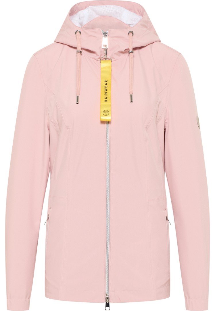 Leichte Outdoor Jacke mit Kapuze in rose