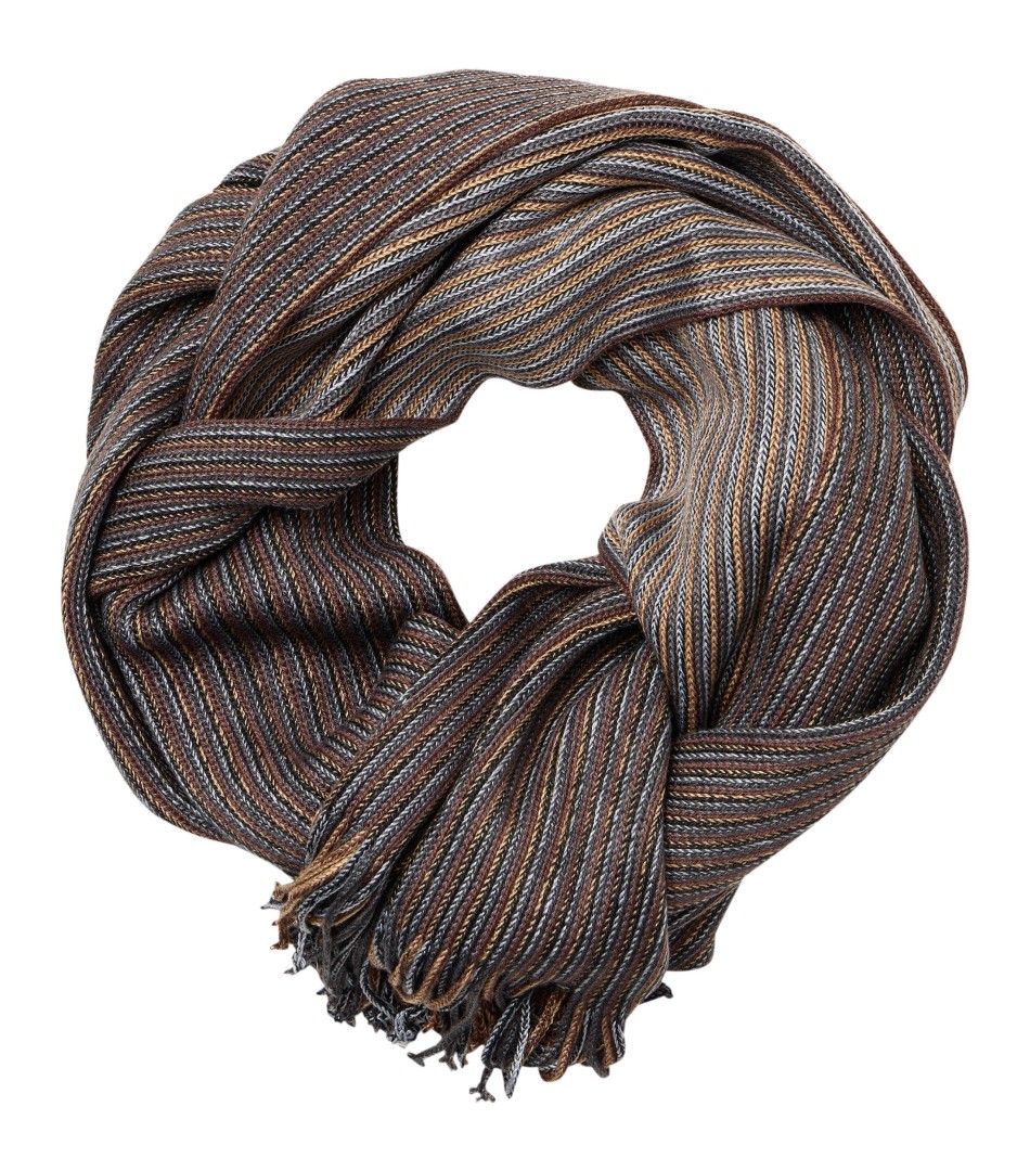 Schal in mehrfarbig gemustert mit Braun