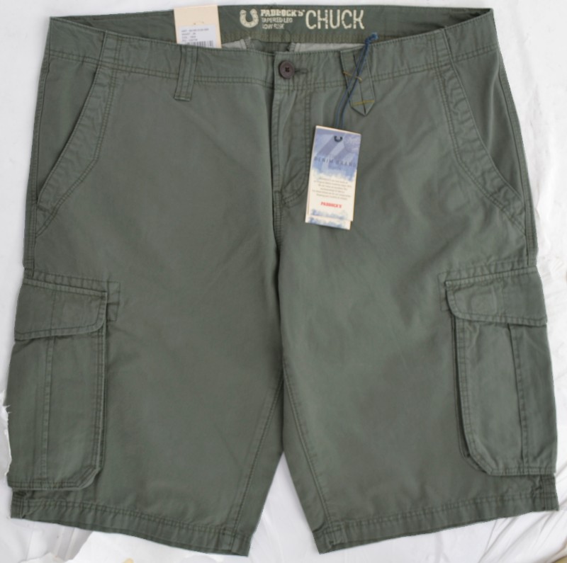 Baumkwoll Cargo-Bermuda in oliv