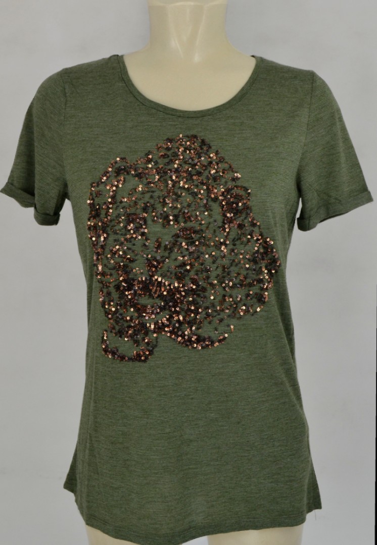 1/2 Arm T-Shirt mit Pailletten