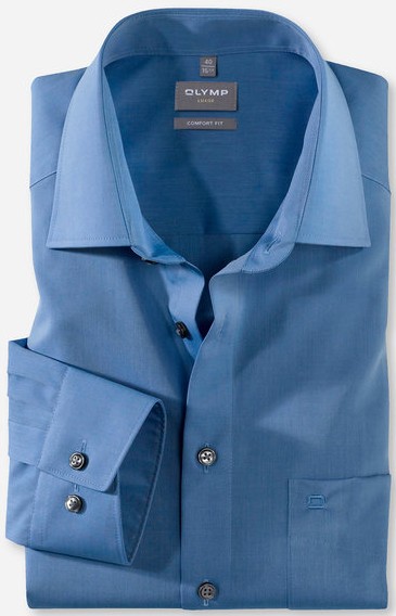 Comfort Fit Businesshemd in mittelblau
