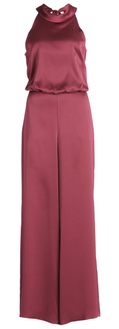 Jumpsuit in velvet red