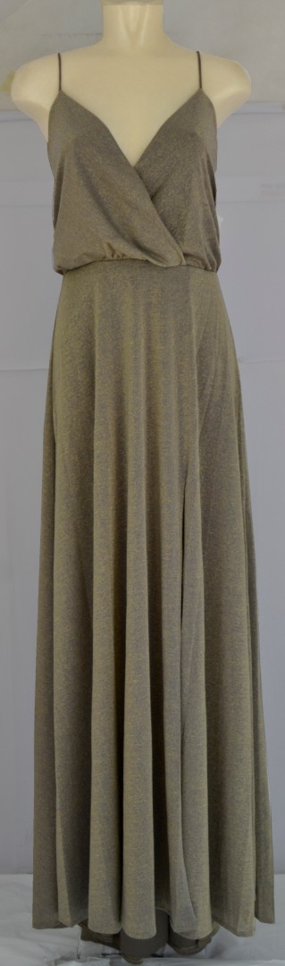 Ballkleid lang in grey gold