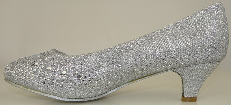 Pumps in silber mit Glitzer Effekt
