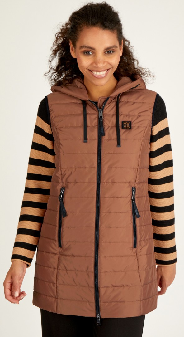 Long Steppweste in calvados