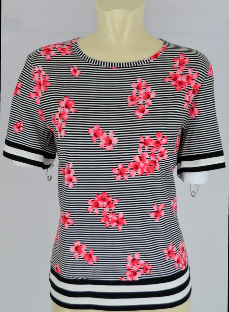 1/2 Arm Shirt in mehrfarbig floral gemustert