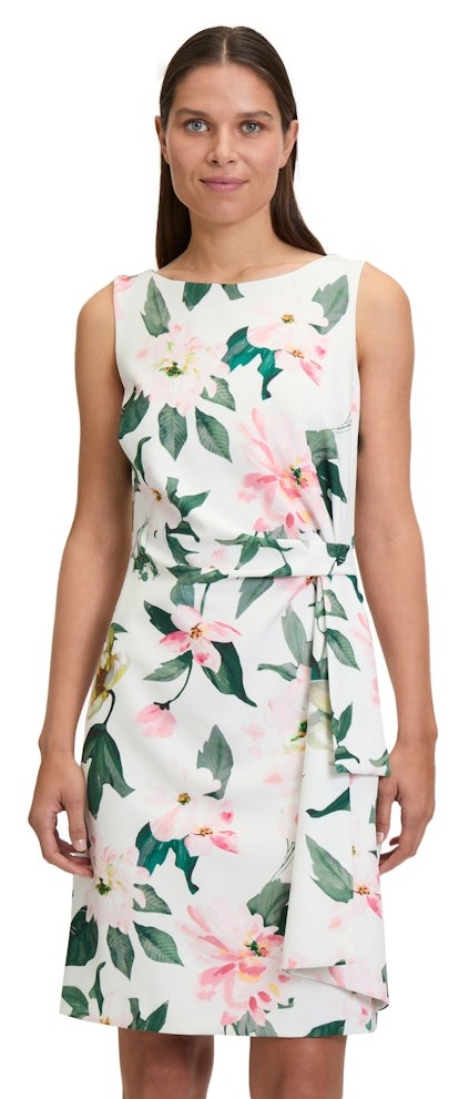 Mittellanges Kleid mit floralem Druck