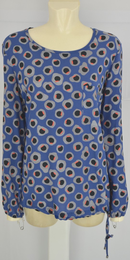 1/1 Arm Blusen Shirt in mehrfarbig gemustert