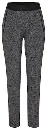 Edle Jersey Hose in schwarz-grau gemustert