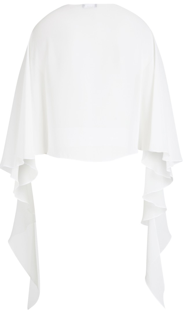 Lange Chiffon Stola in off white