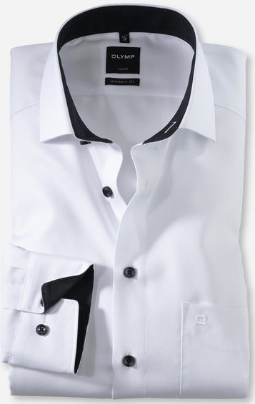 Business Hemd in weiß mit Ausschmückung