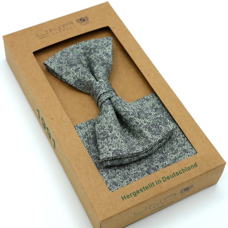 Schleife aus Baumwolle mit Tuch in grün-grau