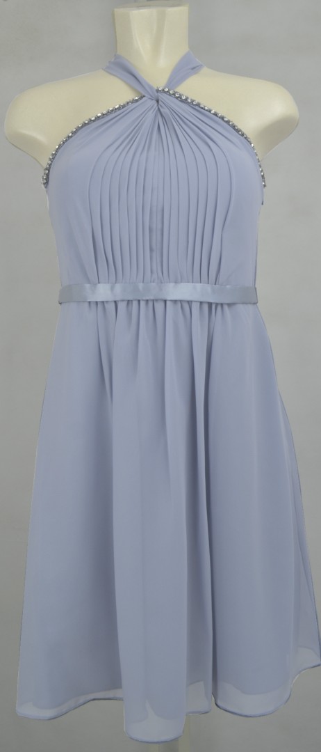 Cocktailkleid in hell blau-grau