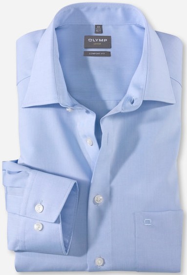 Comfort Fit Business Hemd in hellblau