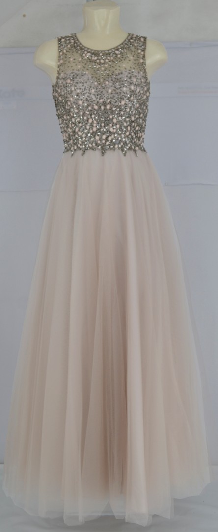 Ballkleid lang in safari beige