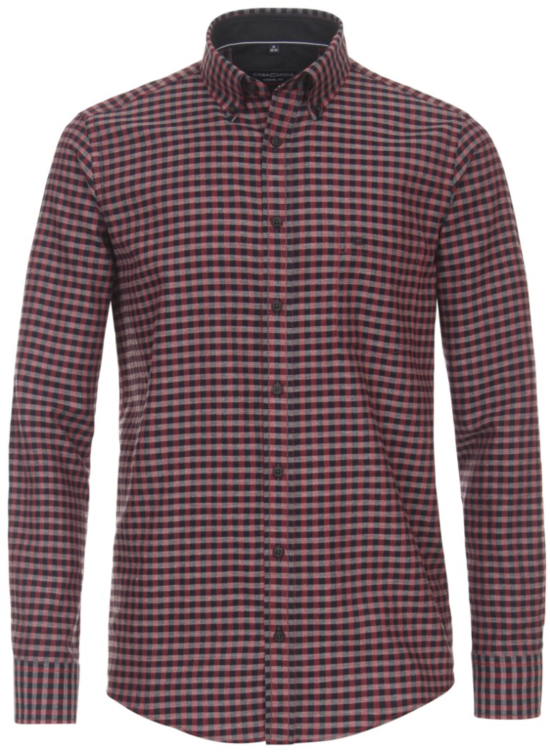 1/1 Arm Flanellhemd in rot kariert