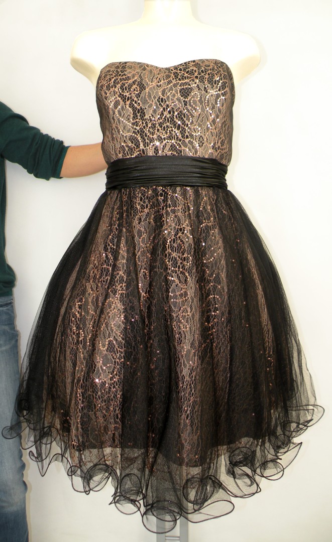 Cocktailkleid  in gold-kupfer