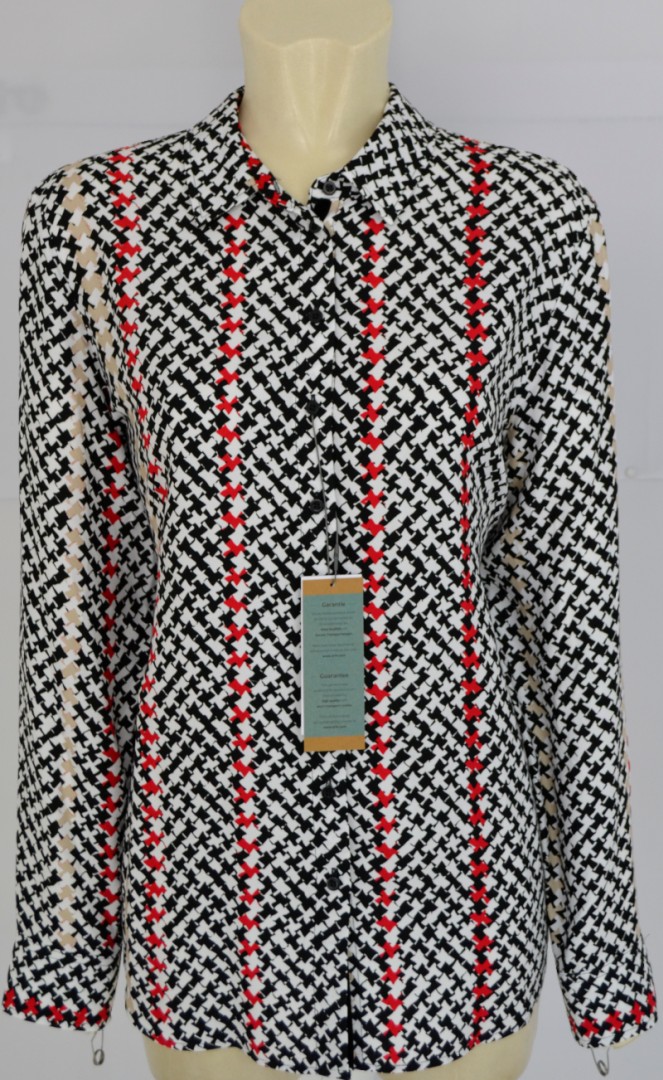 1/1 Arm Bluse in allover gemustert