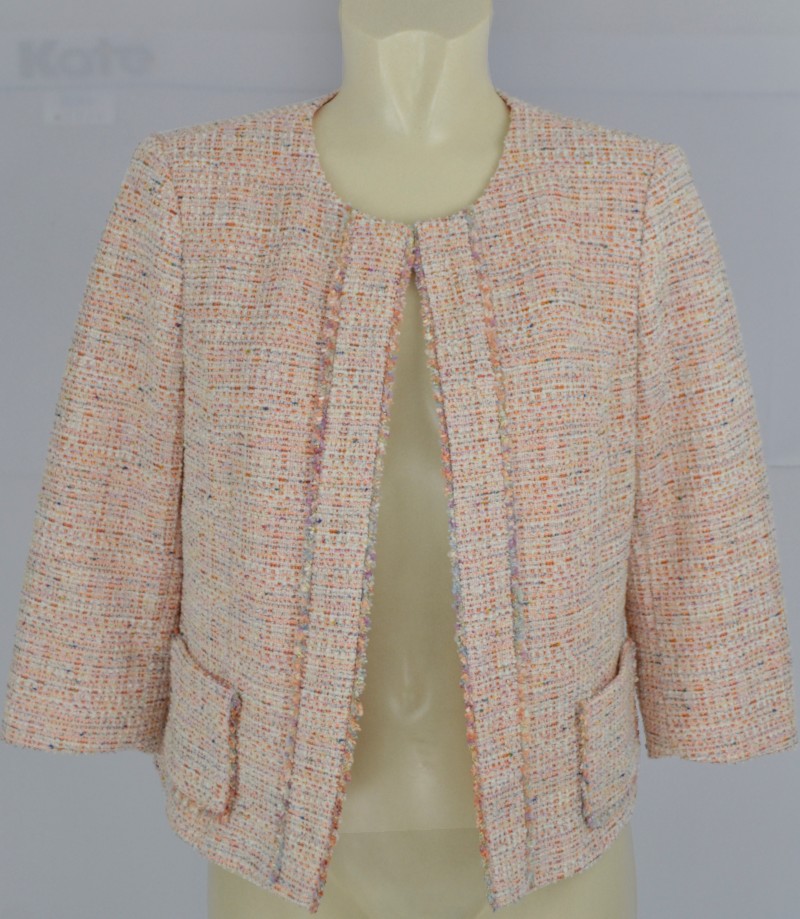 Blazer Jacke in koralle-creme