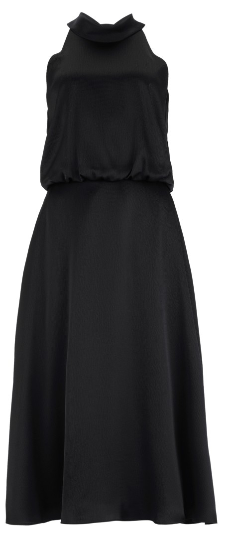 Midi langes Kleid in black