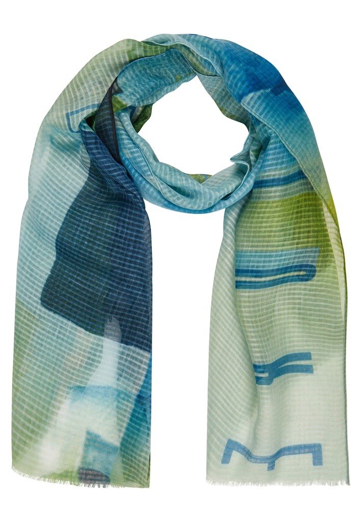 Tuch in mehrfarbig mit farn gemuster