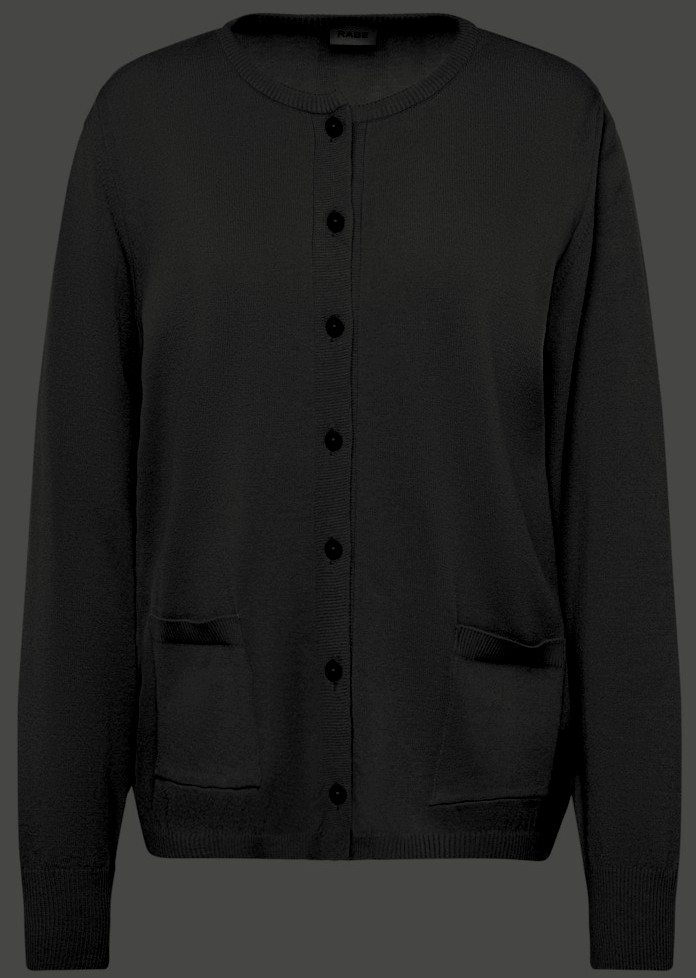 Strickjacke in uni schwarz