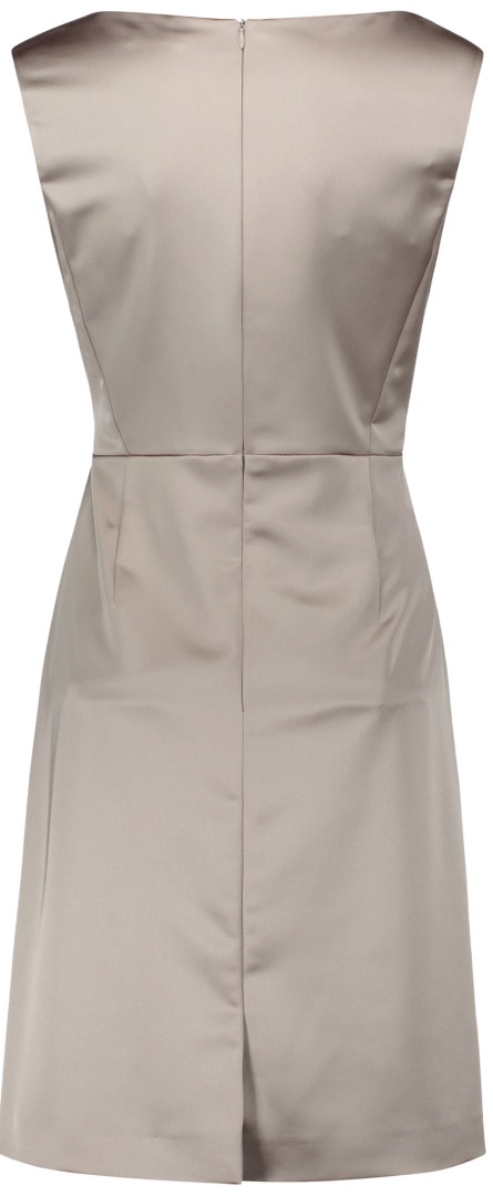 Mittellanges Etuikleid in smoky taupe