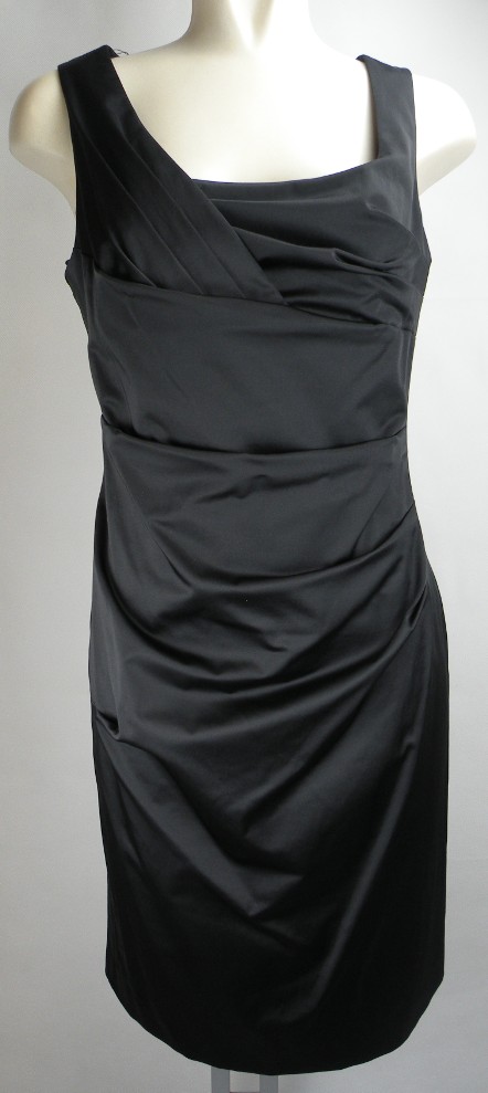 Etuikleid aus Stretchsatin in black