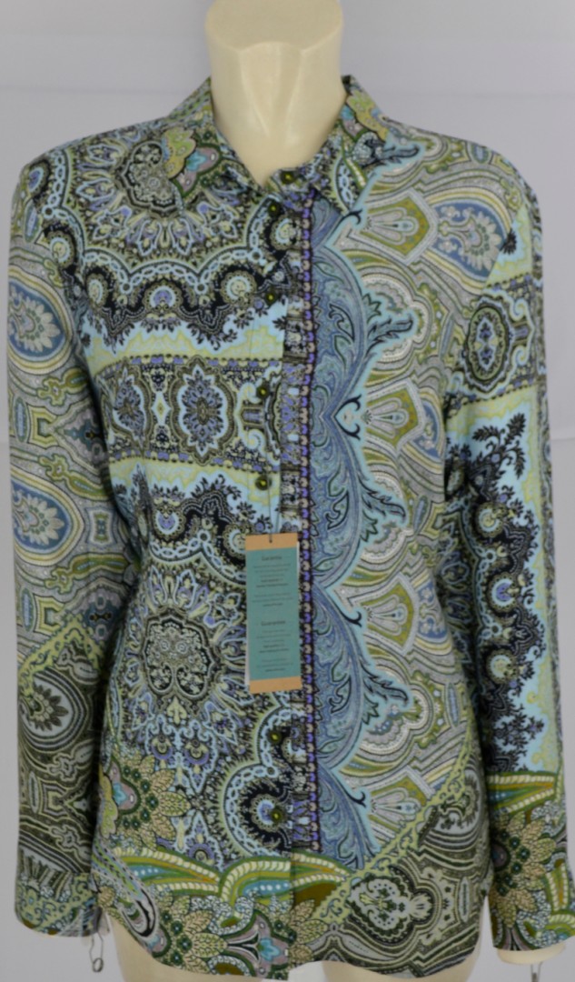 1/1 Arm Bluse in allover gemustert