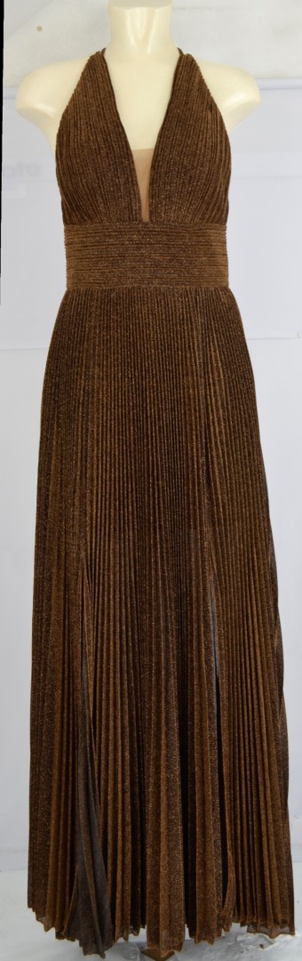 Ballkleid lang in brown