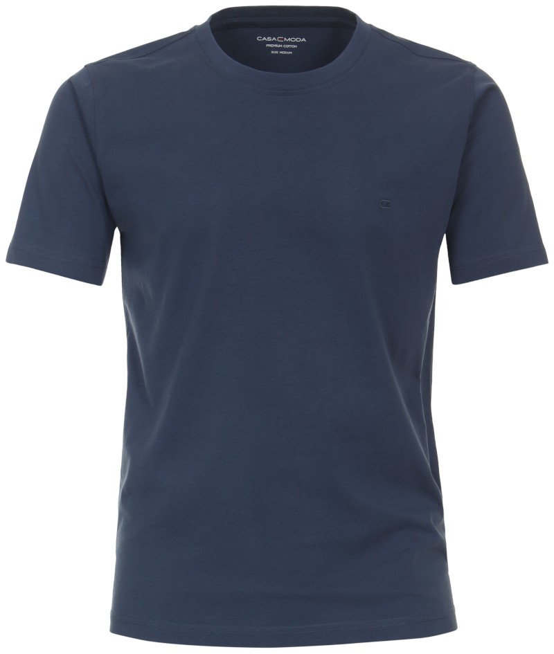 1/2 Arm T-Shirt in uni mittel blau