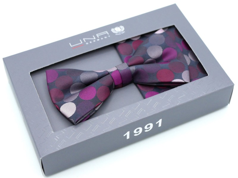 Schleife in beere-magenta mit Punkten