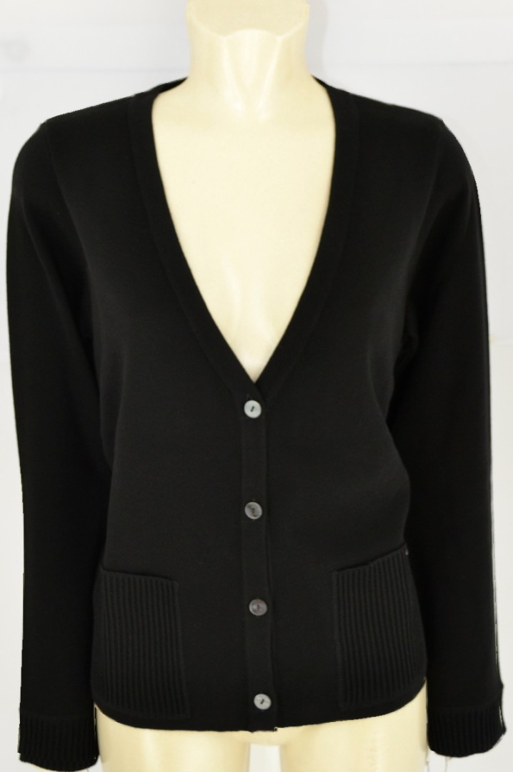 Strickjacke mit 1/1 Arm in schwarz