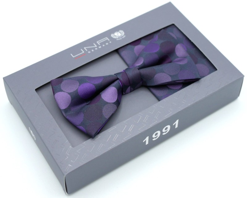 Schleife in lila-flieder mit Punkten