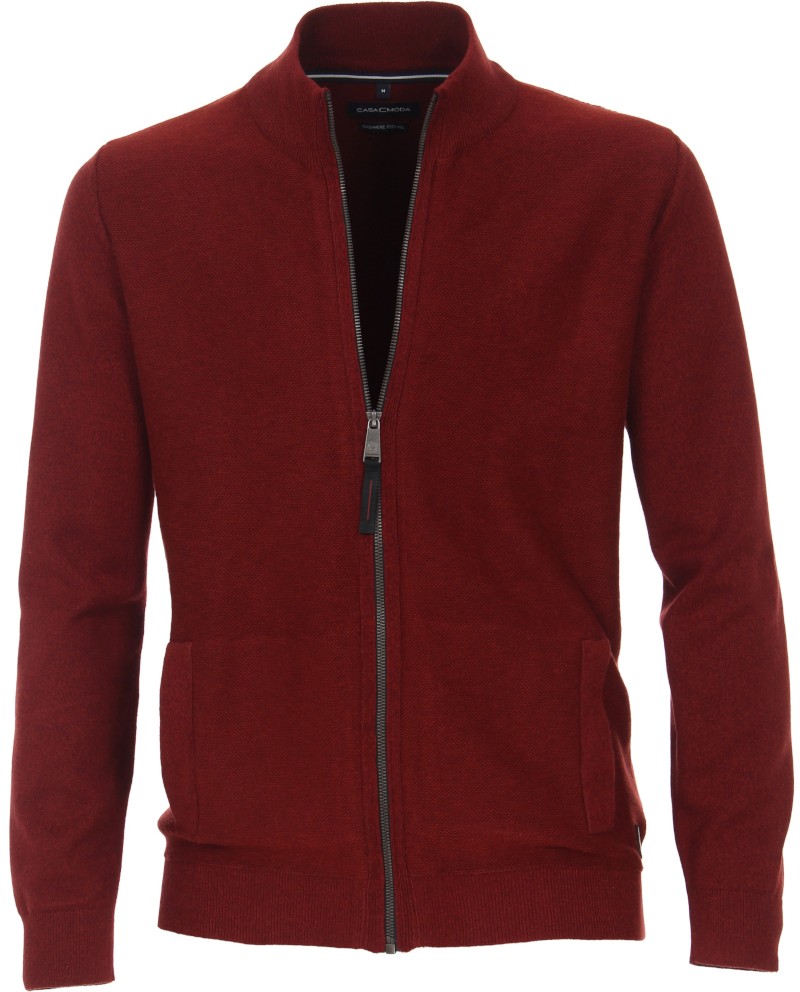 Strickjacke mit R-V in beere