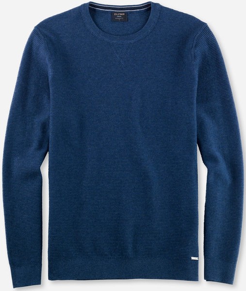 Pullover mit  rundem Ausschnitt in blau